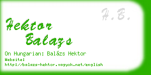hektor balazs business card